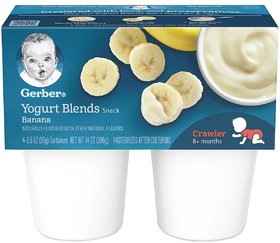 Gerber Yogurt Blends Snack for Crawler (14oz) - Banana (Pack of 6)