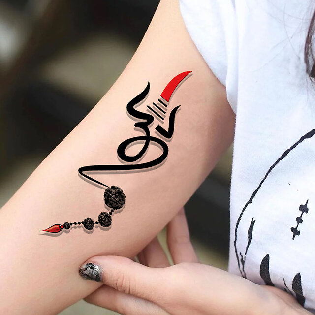 Buy Mahadev Ji  Trible Trishul Most Real Stick Tattoos Combo and Best  Populer design Tattoo Combo Waterproof Men and Women Online  249 from  ShopClues