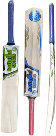 Kalindri Sports Wooden Cricket Bat Popular Willow for Tennis, Rubber Ball (Full, Plain)