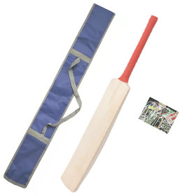 Kalindri Sports Wooden Cricket Bat with Cover and Sticker (Kashmiri Half Cane)