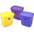 Spillbox Plastic food grade air tight containers for cereals, dal, pulses Kitchen  set of 3-Yellow ,Blue, Purple