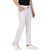 Leebonee Men's PC Terry Solid White Track Pant with Side Zip Pockets and Back Pocket