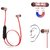Premium Wireless Bluetooth Red Sports Magnet Headset with mic