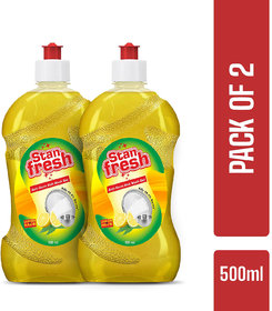 Stanfresh Anti-Germ Dishwash Gel, Lemon Neem 500ml -Pack of 2