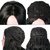 Shaear Hairs  Equal Brazilian Natural Deep Invisible L Part Lace Front Synthetic hair Wig (Black,22).