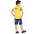 HRR Boys Festive Superior Yellow Tshirt With Stretchable Denim Half pant