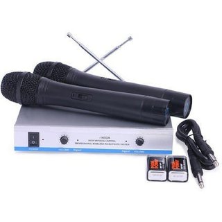 EASTAR WLM-1600 2-IN-1 VHF DUAL HANDLED WIRELESS MICROPHONE WITH RECIEVER