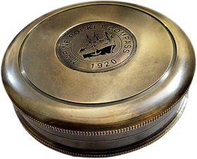 Antique Black finish brass pocket compass size 3 inch