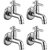 Drizzle Tarim Bib Cock Short Body Brass, Bathroom Tap, Quarter Turn, Foam Flow (Pack of 4 Pieces)