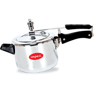 IMPEX Instar IB3 Induction Base Aluminium Pressure Cooker With Inner Lid, 3 Ltr