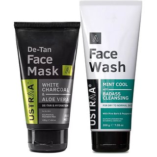                       Ustraa Face Mask Dry Skin 125 G And Face Wash Dry Skin 200 G                                              