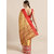 Vastranand Gold-Toned & Red Silk Blend Solid Kanjeevaram Saree