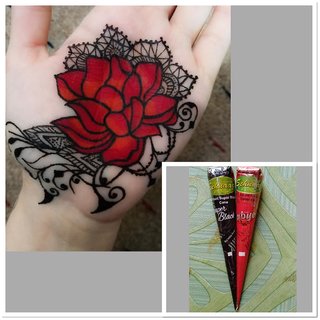 Buy Zoorie Instant Red Tattoo Mehendi Cone / No Chemicals Dyes - Color  Paste Cone (Red, 6 Piece) (Red) Online at Low Prices in India - Amazon.in