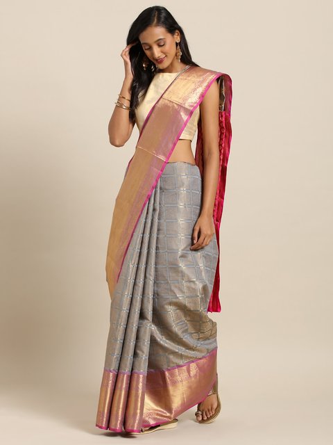 Shop the Hottest Pink Kanjivaram Saree Online Now