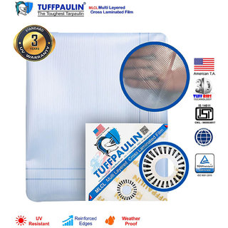 TUFFPAULIN Transparent TARPAULINS (Transparent, 12FT X 15FT)