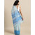 Meia Blue Solid Linen Blend Angolla Saree