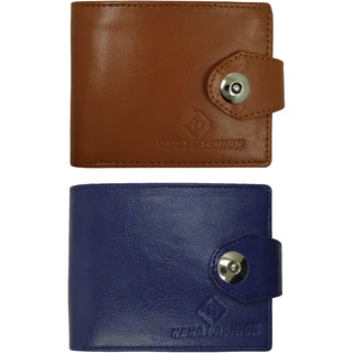                       NEXA FASHION TAN AND BLUE ARTIFICIAL LEATHER WALLET-2041-2043                                              