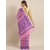 Meia Pink & Blue Silk Cotton Woven Design Jamdani Saree