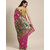 Meia Pink & Gold-Toned Silk Blend Woven Design Banarasi Saree