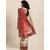 Meia White & Red Pure Georgette Embroidered Bandhani Saree