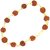 Raviour Lifestyle Gold Plated Brass Stylish Original 5 Mukhi 5 Face Rudraksha Bracelet For Men Women Unisex Adult