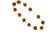 Raviour Lifestyle Original 5 Mukhi 5 Faced Brown Stylish Rudraksha Bracelet in Gold Cap for Men and Women