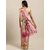 Meia Rose Gold & Yellow Art Silk Printed Maheshwari Saree