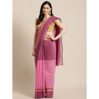                       Sharda Creation Women's Magenta Washed With Blouse Saree                                              