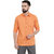 Seta Men's Orange Plain Slim Fit Shirts