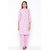 Posaka Womens Rayon Embroidered and Printed Straight Kurta Pant Set (Pink)