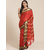 Sharda Creation Women's Red Embellished With Blouse Saree
