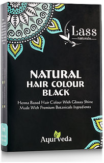 Lass Naturals Black Naturals Hair Colours  Long Lasting Colour  Henna Based 100g