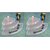 Drizzle Frosted Corner Shelf For Bathroom (Size 7 Inch, 9 Inch, 11 Inch) Set Of 2 (6 Pieces)