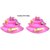Drizzle Corner Shelves Pink Unbreakable - Combo Of 2 Sets (6 Pieces)