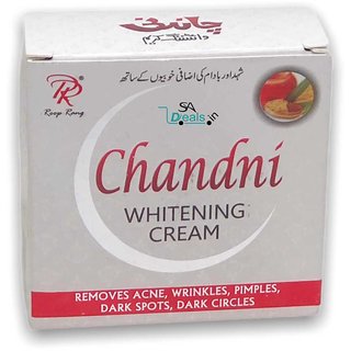                       CHANDNI WHITENING CREAM REMOVES ACNE,WRINKLES,PIMPLES,DARK SPOTS,DARK CIRCLES                                              