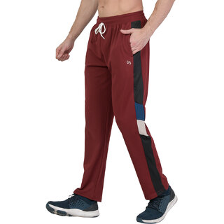                       Leebonee Men's Dri Fit Signature Side Strip Track Pant with Side Zip Pockets and Back Pocket                                              