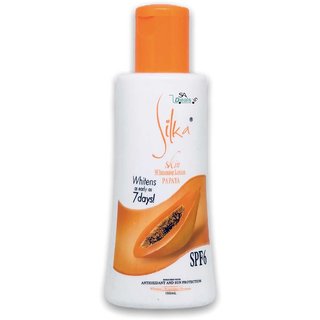                       Silka skin whitening papaya Body Lotion 100ml (Pack Of 2)                                              