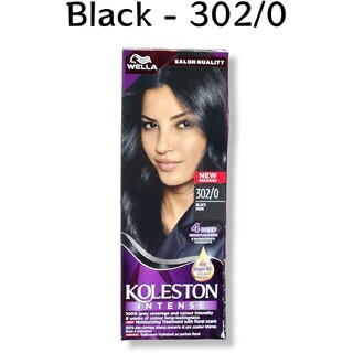                       Wella Koleston Hair Color Creme 302/0 Black                                              