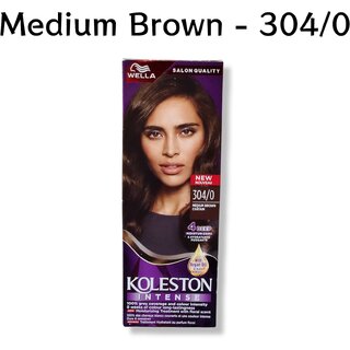                       Wella Koleston Hair Colour Creme - Medium Brown 304/0 (50ml)                                              