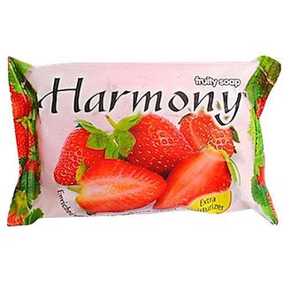                       Harmony Fruity Soap Strawberry - 75gm (Pack Of 6)                                              