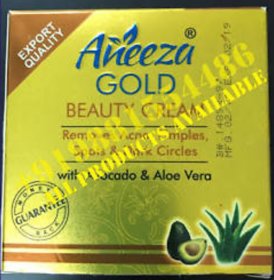 Aneeza gold beauty cream for pimple acne and sport free fairness skin.