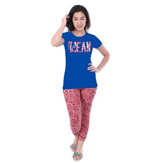                       U-light Women's Cotton Printed Pajama /Track Pant Lower (Multicolor                                              