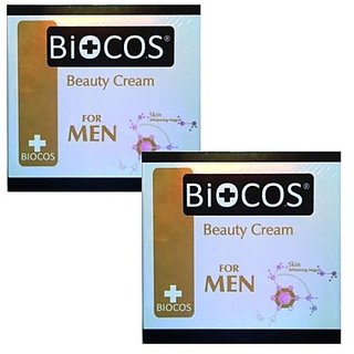                       Biocos Beauty Men Cream With Skin Whitening Magic Formula Pack Of 2  (28g)                                              