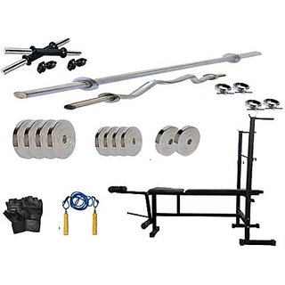PROTONER 25 kgs with 4 Rods with 6 IN 1 WEIGHT Bench Home gym package PROTONER 25 kgs with 4 Rods with 6 IN 1 WEIGHT Bench Home gym package