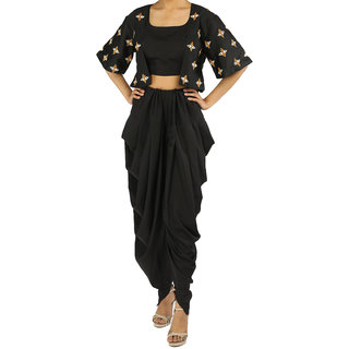 dhoti salwar with crop top