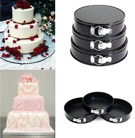 ROUND SPRING FORM CAKE MOULD - SET OF 3PCS