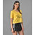 Vivient Women Happy Printed Yellow Top