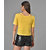 Vivient Women Happy Printed Yellow Top