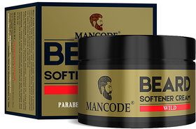 Mancode Beard Softening Cream Wild 50gram, for Reducing Itchiness, for Nourished and Soft Beard, for All Beard Type