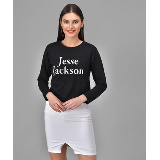                       Raabta Black Jesse Jackson Printed Full Sleeve T-Shirt                                              
